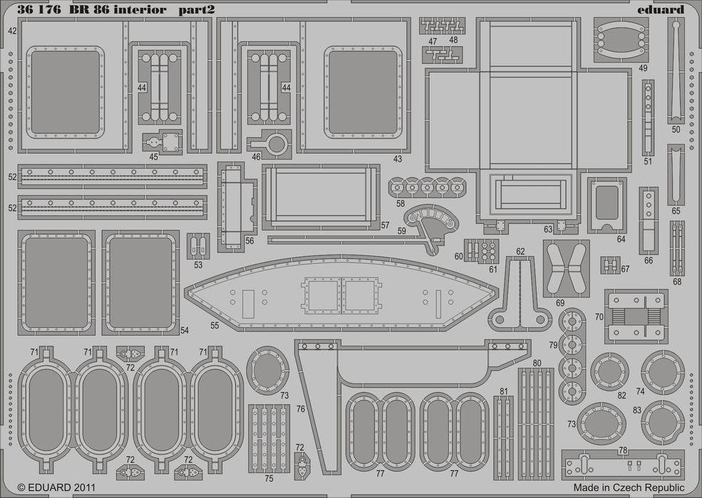 Eduard 36176 BR 86 interior 1/35 Trumpeter – zdjęcie 2