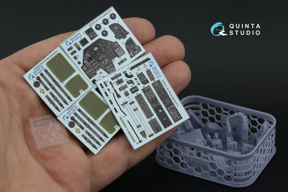 Quinta Studio QD+35121 AH-1W 3D-Printed coloured Interior on decal paper (Academy) (with 3D-printed resin parts) 1/35 – zdjęcie 4