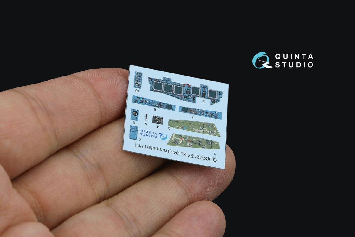 Quinta Studio QD+72157 Su-34 3D-Printed coloured Interior on decal paper (Trumpeter) (with 3D-printed resin part) 1/72 – zdjęcie 5