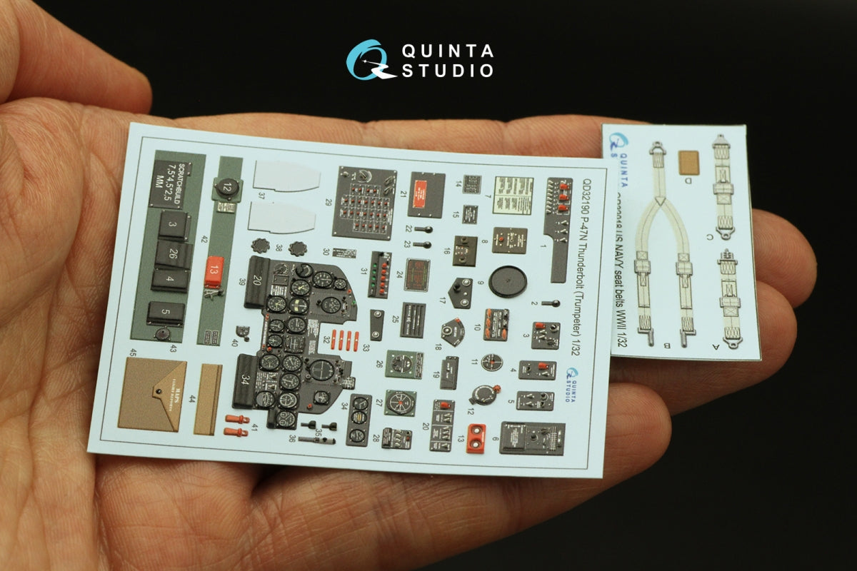 Quinta Studio QD32190 P-47N Thunderbolt 3D-Printed colored Interior on decal paper (Trumpeter) 1/32 – image 4