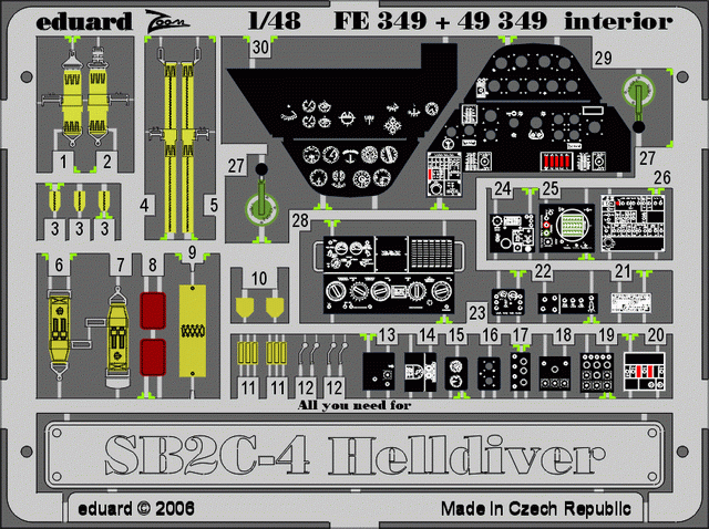 Eduard BIG4870 SB2C-4 1/48 MONOGRAM, REVELL – image 9