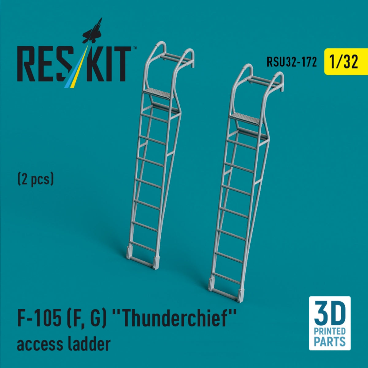 RESKIT RSU32-0172 F-105 (F, G) "Thunderchief" access ladders (2 pcs) (3D Printed) 1/32