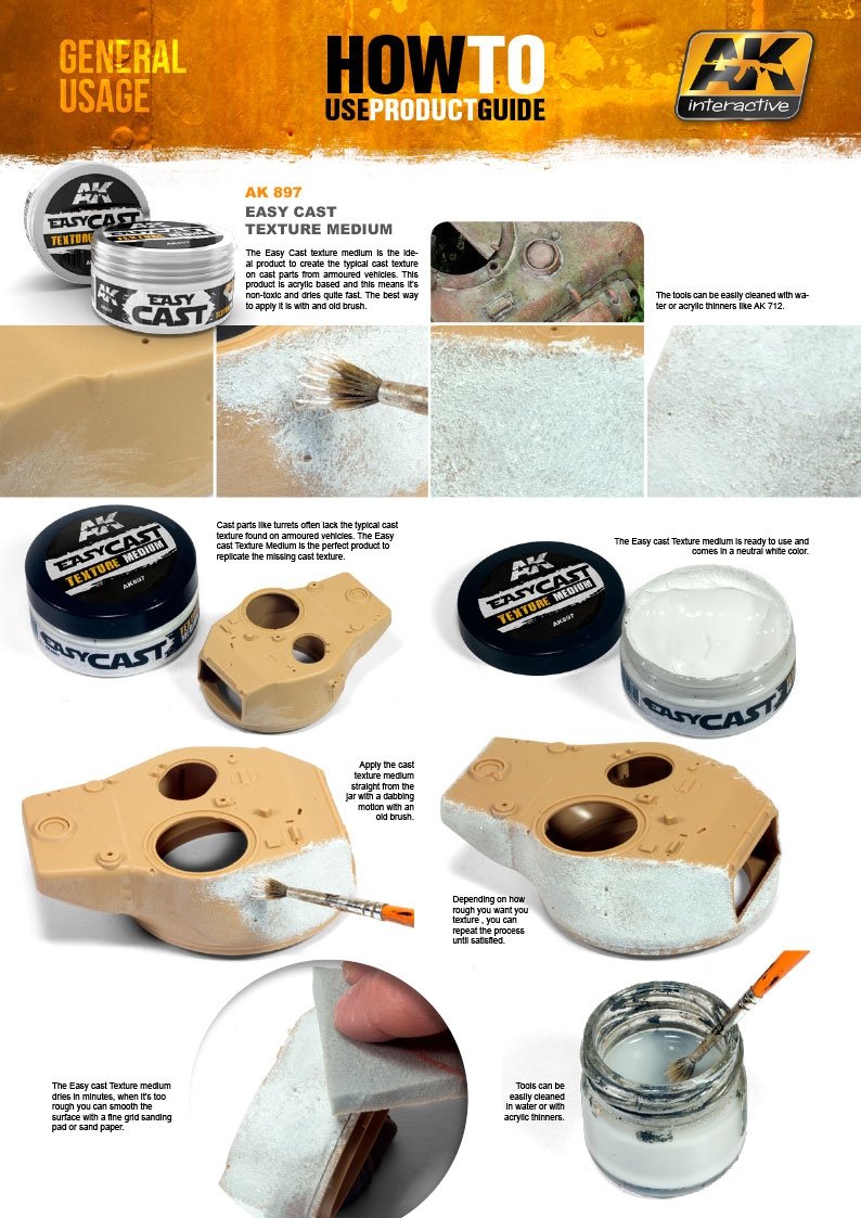 AK Interactive AK897 EASY CAST TEXTURE (75ml) – zdjęcie 2