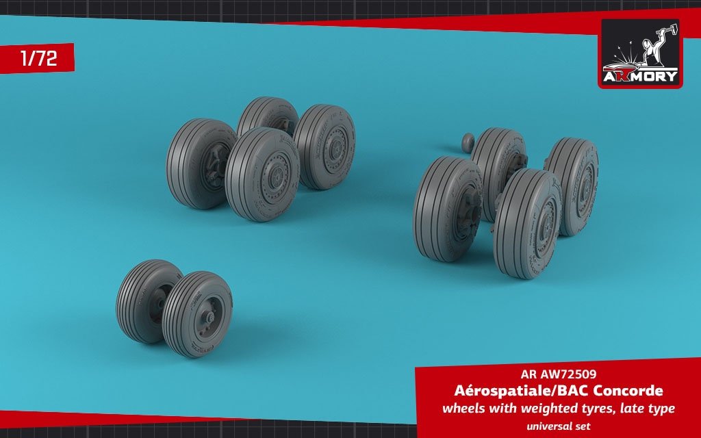 Armory Models AW72509 Concorde wheels w/ weighted tires, late 1/72 – image 3