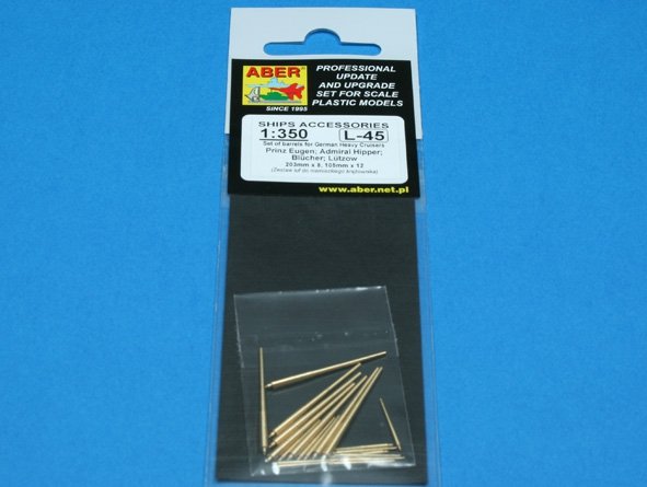 Aber 350L-45 Set of barrels 203mm x 8; 105mm x 12 for Prinz Eugen class crusies 1/350 – zdjęcie 5