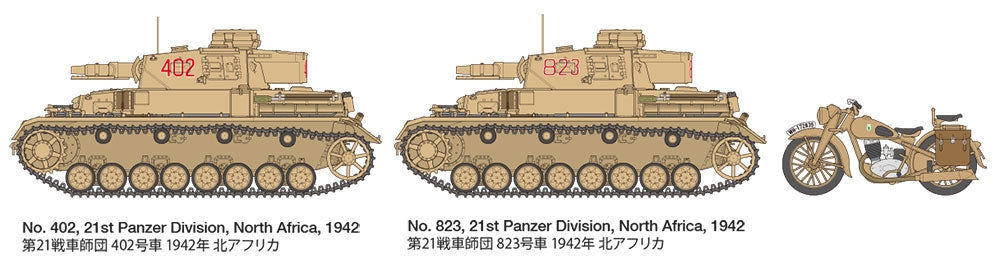 Tamiya 25208 Panzerkampfwagen IV Ausf F. &amp;amp; Moto Afrique du Nord 1/35 – image 9