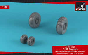 Armory Models AW48320 F-111E/F Aardvark / EF-111A Raven wheels w/ weighted tyres 1/48 – zdjęcie 2