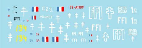 Star Decals 72-A1109 FFI # 2. Re-captured Beute-Panzers. French Resistance - Forces Françaises de l&amp;#39;Intérieur 1/72 – zdjęcie 2