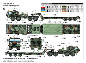 Trumpeter 01055 M983A2 HEMTT Tractor with M870A1 Semi-Trailer 1/35 – zdjęcie 4