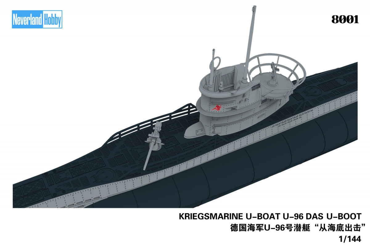 Neverland Hobby 8001 KRIEGSMARINE U-BOAT U-96 DAS U-BOOT 1/144 – immagine 4