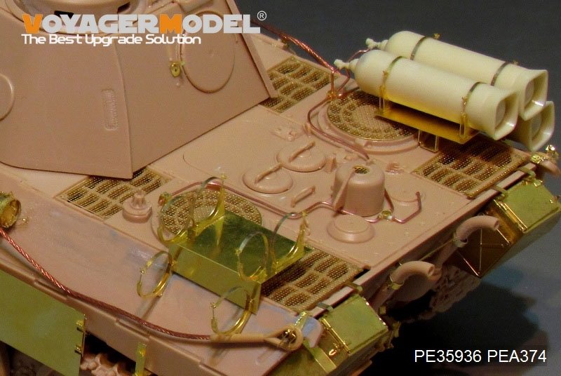 Voyager Model PE35936 WWII German Panther D w/&amp;quot;Stadtgas&amp;quot; Fuel Tanks Basic For MENG TS-038 1/35 – zdjęcie 13