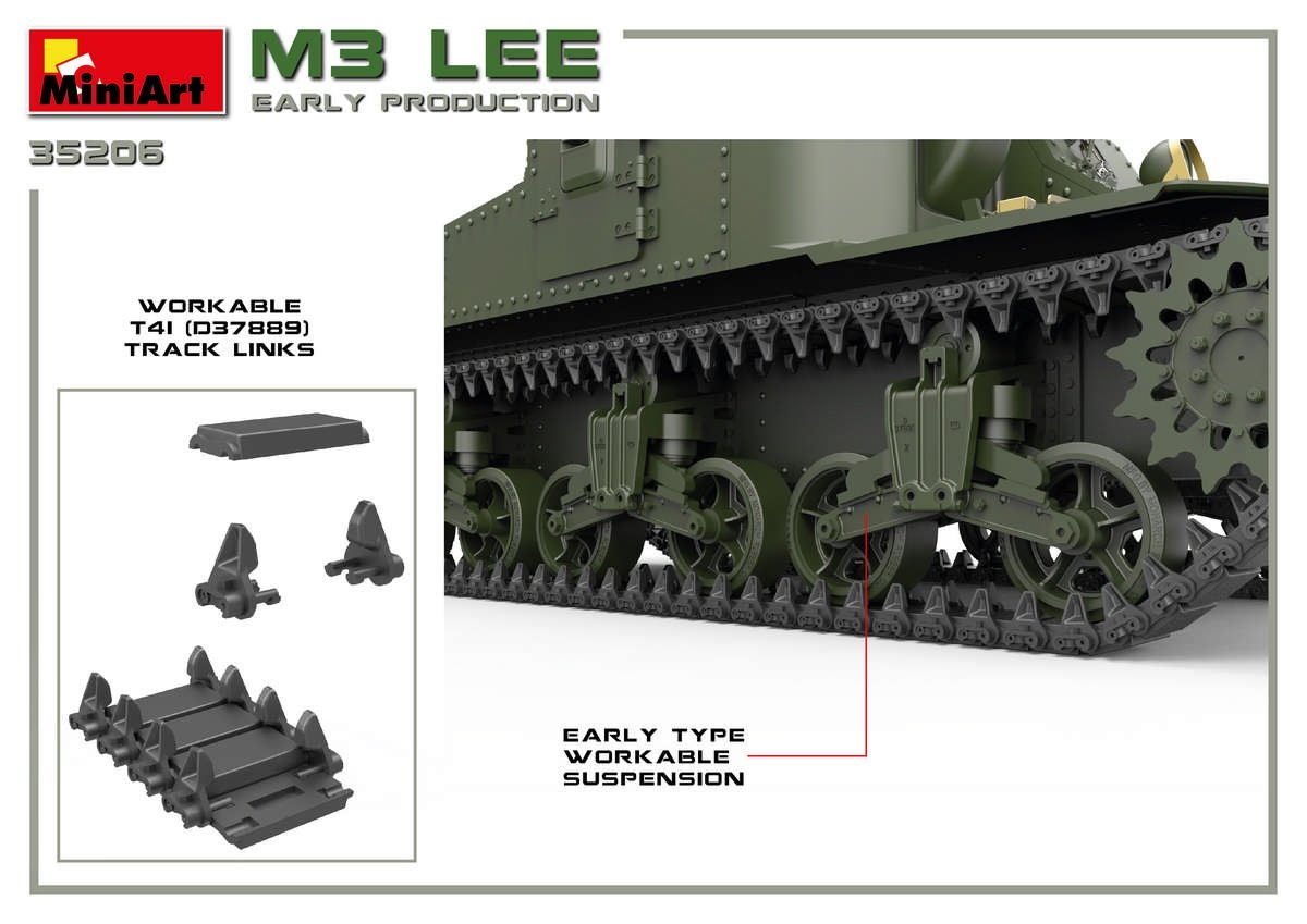Miniart 35206 M3 Lee early prod. w/interior 1/35 – immagine 12