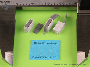 Master GM-35-090 Skrzynki amunicyjne M1 do karabinu Browning M1919 .30cal (7,62mm) (6 szt.) - OTWARTE 1/35 – zdjęcie 4