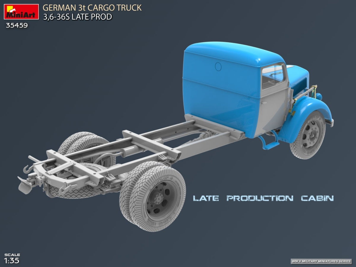 MiniArt 35459 German 3t Cargo Truck 3.5-36s Late Production 1/35 – zdjęcie 9