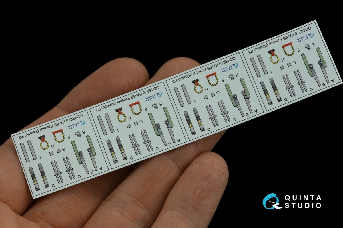 Quinta Studio QD48270 EA-6B Prowler (ICAP II) 3D-Printed &amp;amp; coloured Interior on decal paper (Kinetic) 1/48 – zdjęcie 5