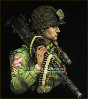 Young Miniatures YM1873 WW2 US AIRBORNE with M1919 1/10 – zdjęcie 3