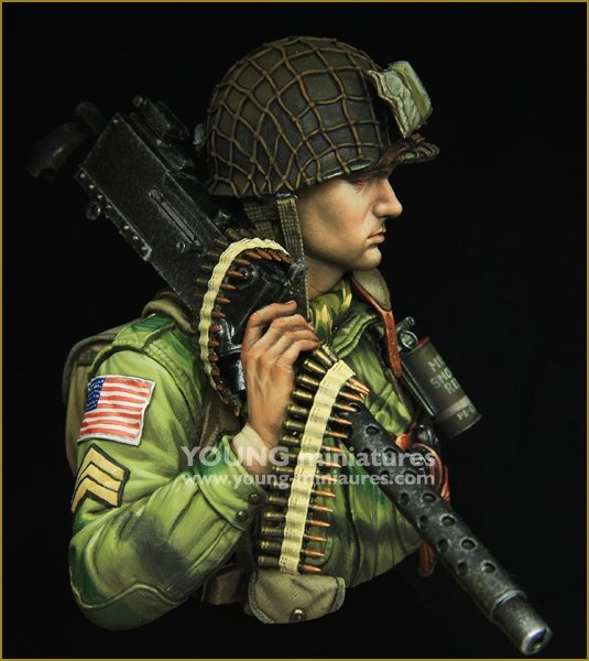 Young Miniatures YM1873 WW2 US AIRBORNE with M1919 1/10 – zdjęcie 3