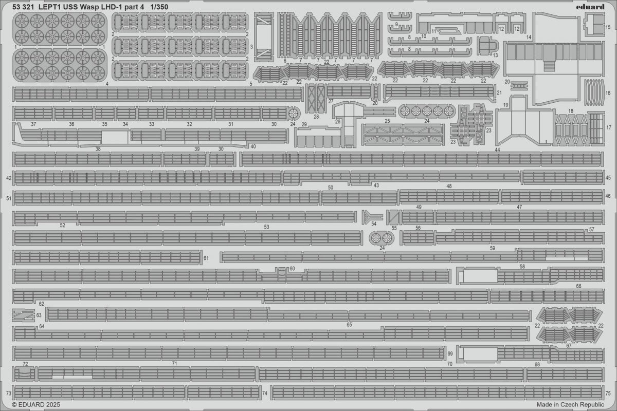 Eduard 53321 USS Wasp LHD-1 part 4 Trumpeter 1/350