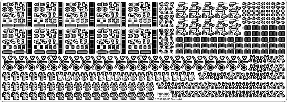 Pontos 35024FB USS BB-35 Texas 1945 Detail up set (20B Deck Blue Decl) 1/350 – zdjęcie 11