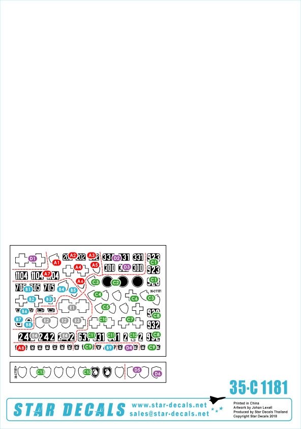 Star Decals 35-C1181 18. Panzer Division # 1 1/35 – zdjęcie 2