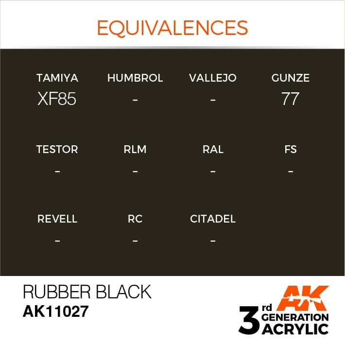 AK Interactive AK11027 Rubber Black 17ml – Bild 3