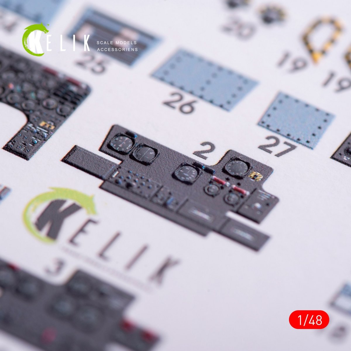 KELIK K48010 OV-10A BRONCO INTERIOR 3D DECALS FOR ICM KIT 1/48 – zdjęcie 5