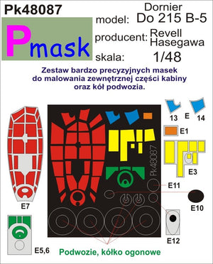 P-Mask PK48087 DORNIER DO215B-5 (REVELL/HASEGAWA) 1/48