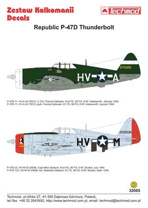 Techmod 32005 - Republic P-47D Thunderbolt 1/32 – zdjęcie 2