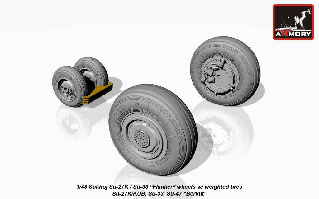 Armory Models AW48023 Sukhoj Su-27K / Su-33 Flanker wheels 1/48 – image 4