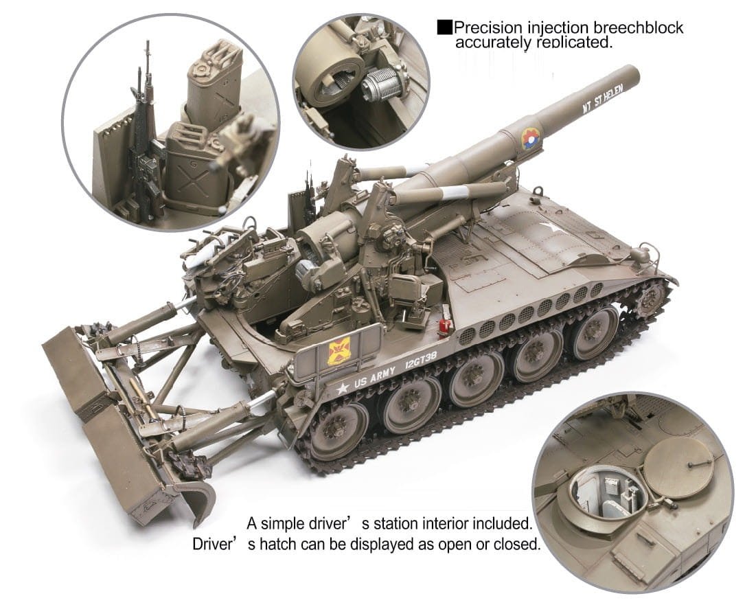 AFV Club 35337 ROCA M110A2 203mm howitzer 1/35 – zdjęcie 3