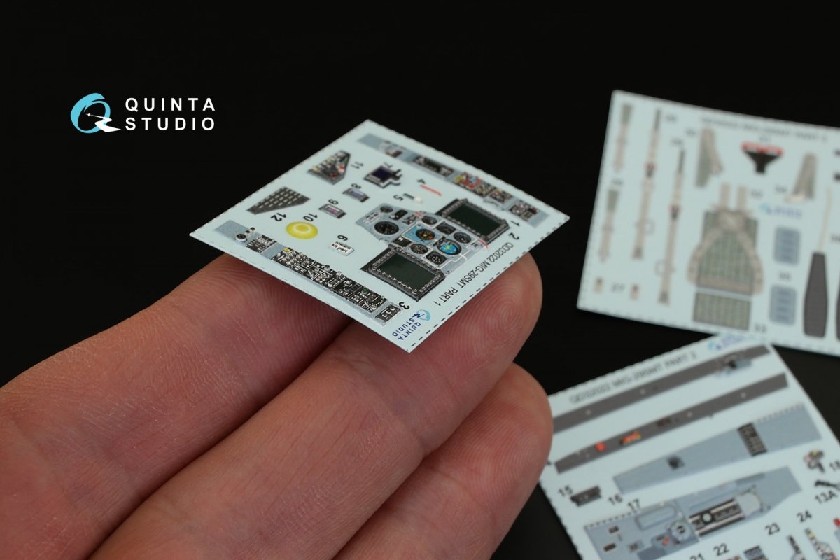 Quinta Studio QD32022 MiG-29SMT 3D-Printed &amp;amp; colored Interior on decal paper (for Trumpeter kit) 1/32 – image 4