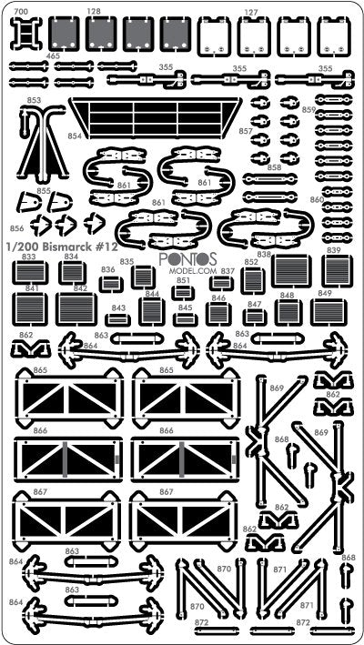 Pontos 22001F2 BISMARCK 1941 Detail Up Set Basic Ver.2 1/200 – zdjęcie 13