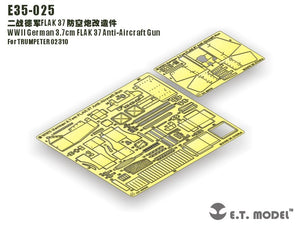 E.T. Model E35-025 WWII German 3.7cm FLAK 37 Anti-Aircraft Gun (For TRUMPETER 02310) 1/35