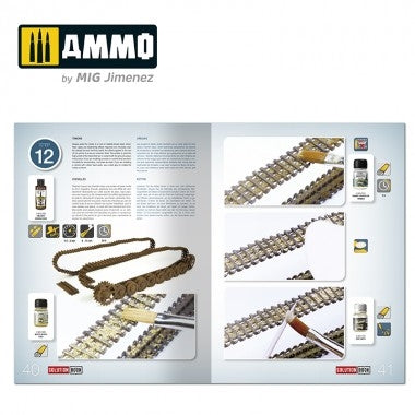 AMMO of Mig Jimenez 6602 SOLUTION BOOK 19 - How to Paint WWII German D.A.K .Vehicles (English, Castellano, Francais, Deutsch) – zdjęcie 5