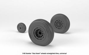 Armory Models AW48415 Hawker Sea Hawk wheels w/ weighted tires 1/48 – zdjęcie 3