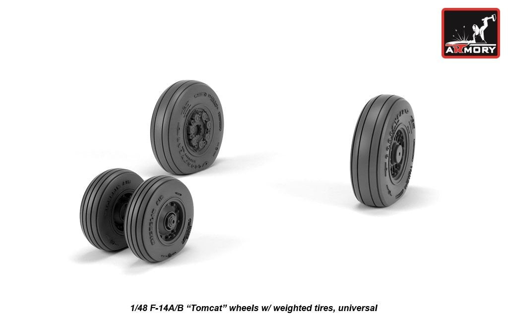 Armory Models AW48326 F-14A/B Tomcat early type wheels w/ weighted tires 1/48 – zdjęcie 4