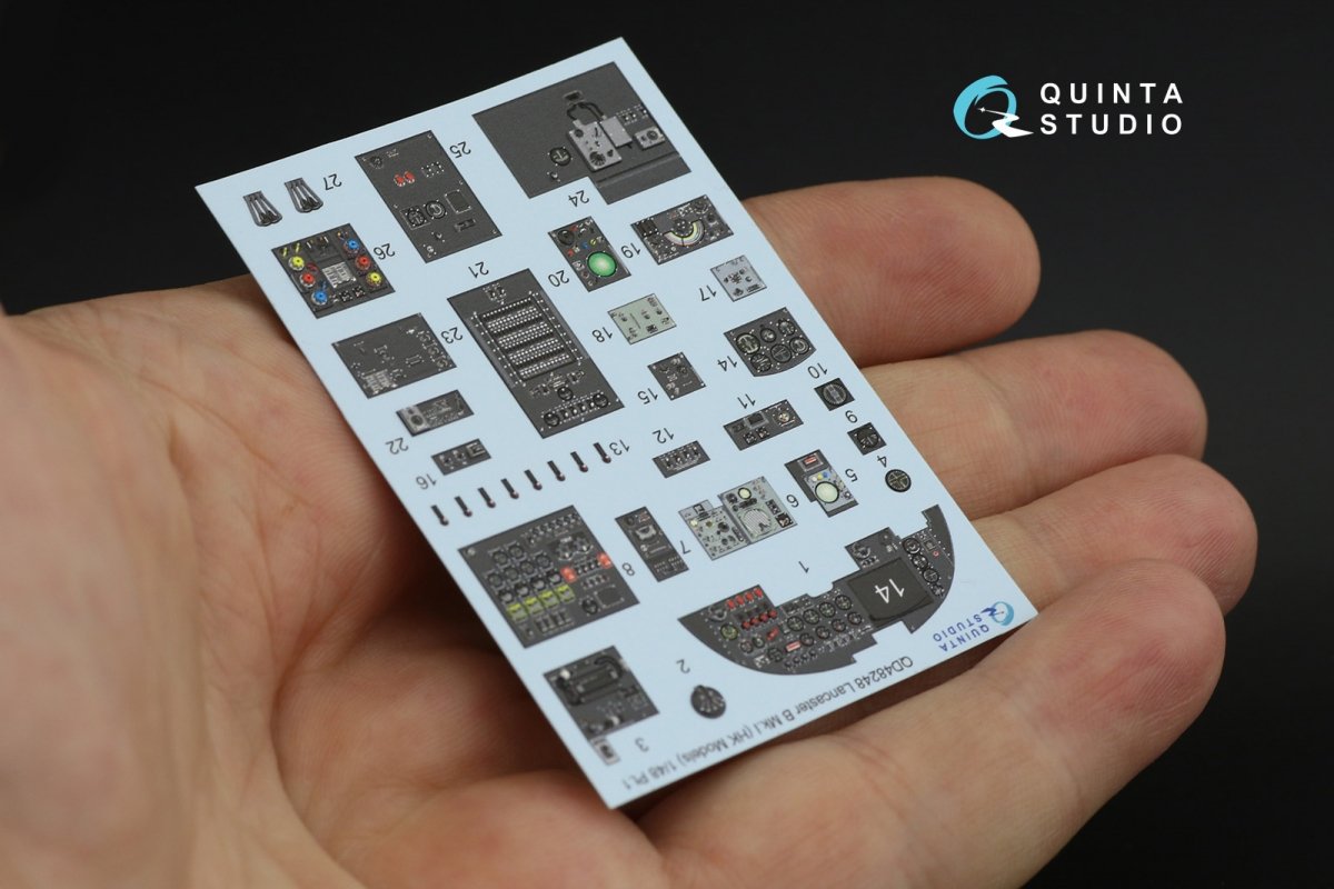 Quinta Studio QD48248 Lancaster B Mk.I 3D-Printed &amp;amp; colored Interior on decal paper (HK Models) 1/48 – image 12