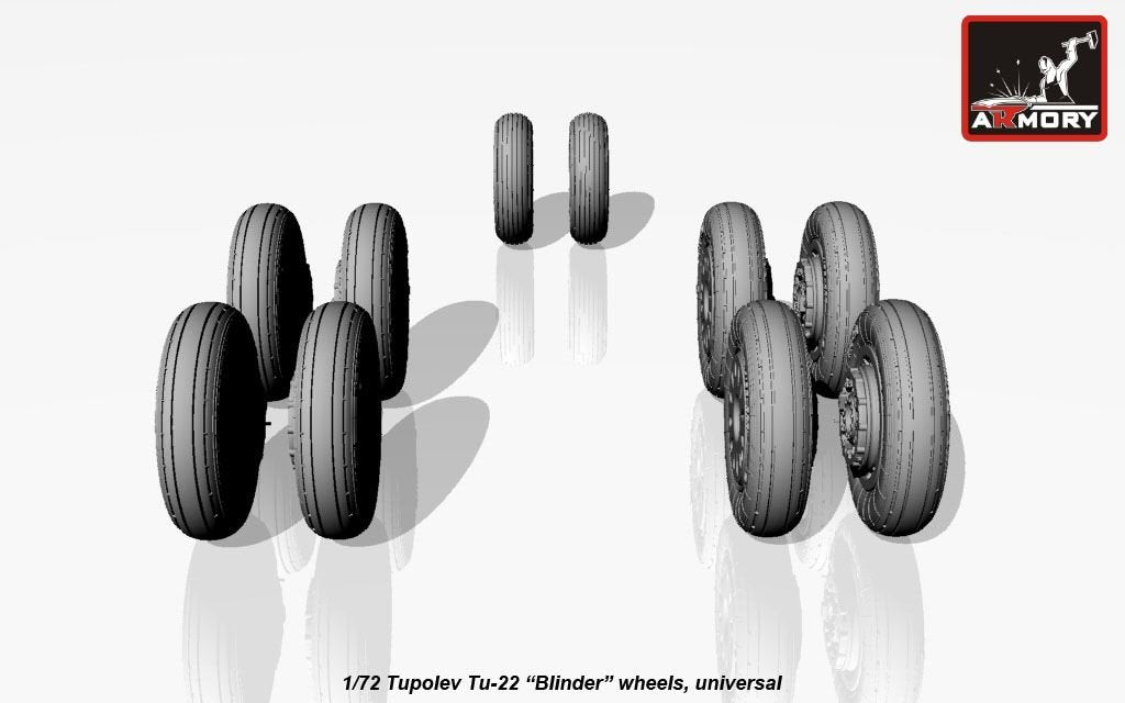 Armory Models AW72043 Tupolev Tu-22 Blinder wheels 1/72 – zdjęcie 5