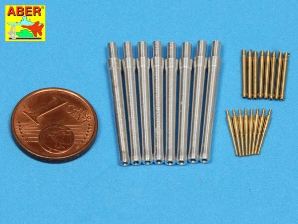 Aber 350L-64 Set of Barrels for HMS Warspite battleship- 15” Mk.Ix 8; 6” Mk.XII x 8; 4” Mk.XVI x 8 (1/350) – image 3
