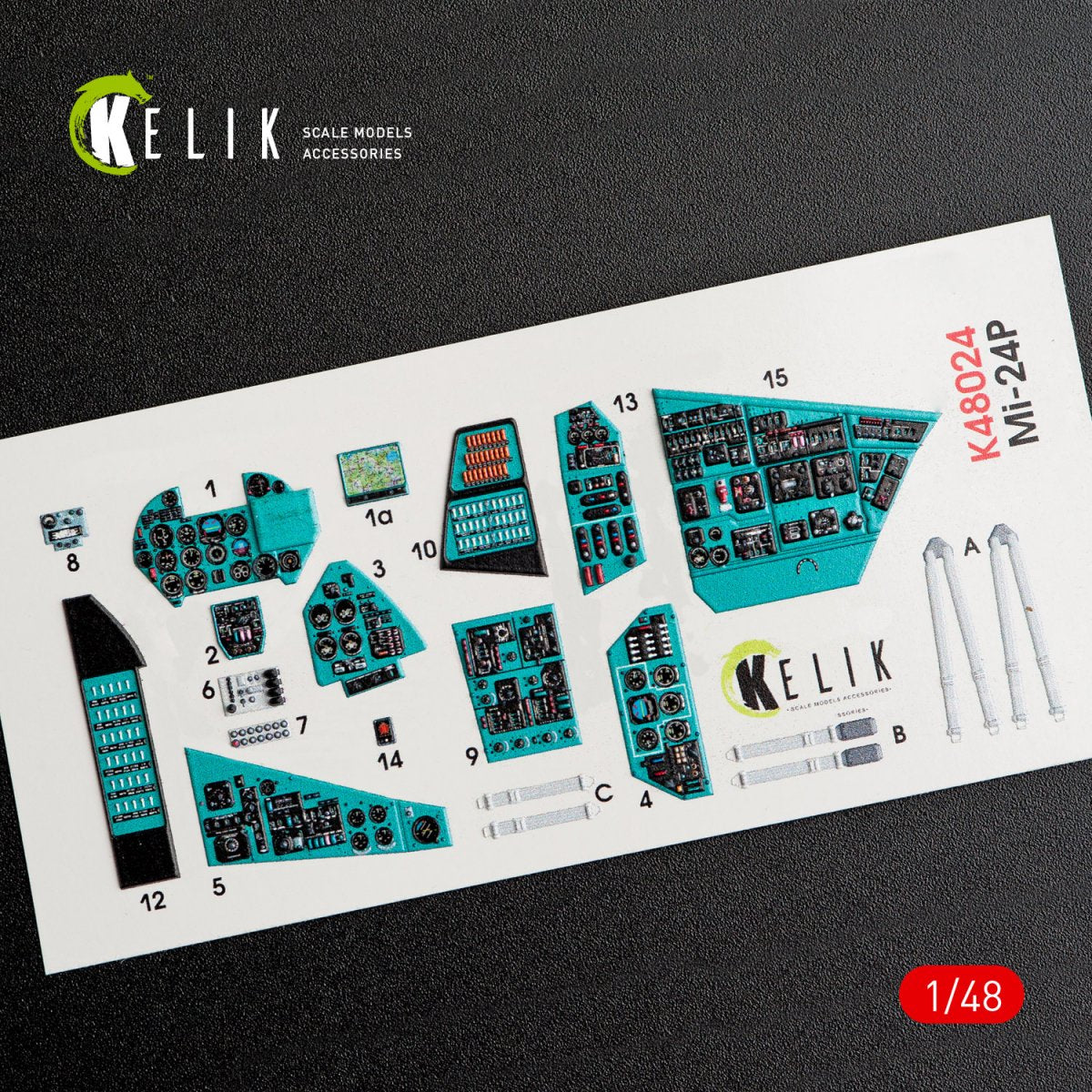 KELIK K48024 MI-24P INTERIOR 3D DECALS FOR ZVEZDA KIT 1/48 – image 2