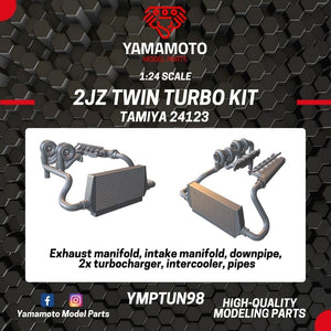 Yamamoto YMPTUN98 2JZ Twin Turbo Kit for Tamiya 24123 1/24 – image 6