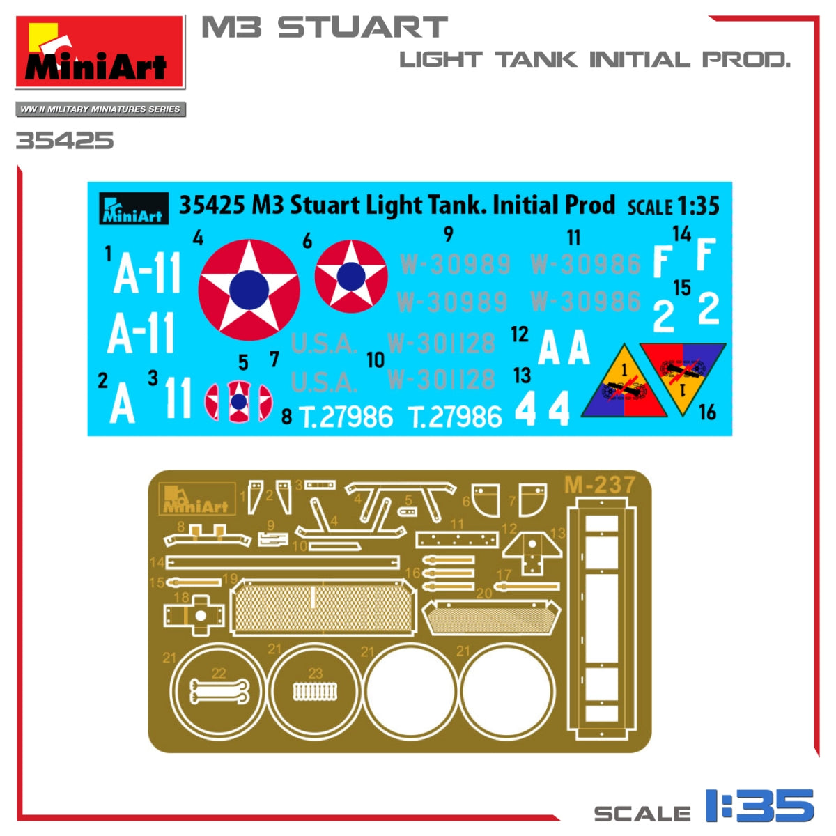 MiniArt 35425 M3 STUART LIGHT TANK, INITIAL PROD 1/35 – image 2