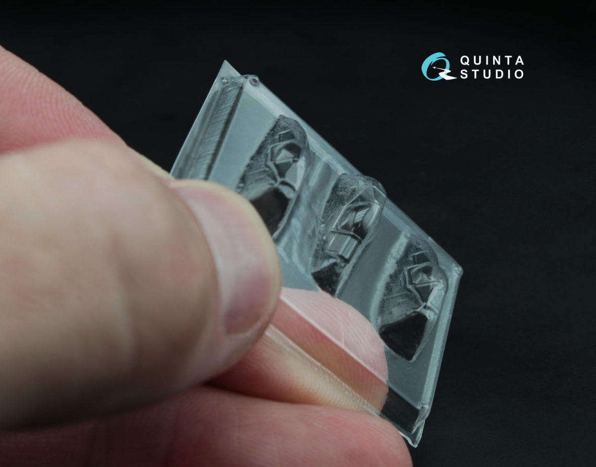 Quinta Studio QC144001 Spitfire Mk.IX vacuuformed clear canopy, 3 pcs (for Eduard kit) 1/144 – image 3