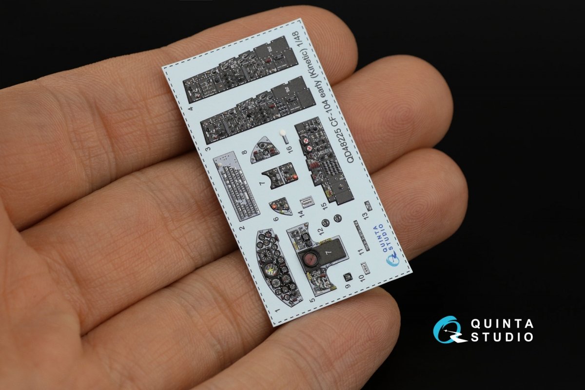 Quinta Studio QD48225 CF-104 Early 3D-Printed &amp;amp; coloured Interior on decal paper ( Kinetic ) 1/48 – zdjęcie 9