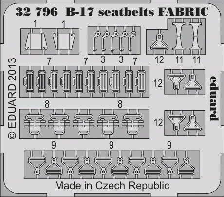 Eduard 32796 B-17 seatbelts FABRIC 1/32 HK Models – zdjęcie 2