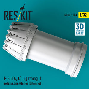 RESKIT RSU32-0203 F-35 (A, С) Lightning II exhaust nozzle for Italeri kit (3D Printed) 1/32