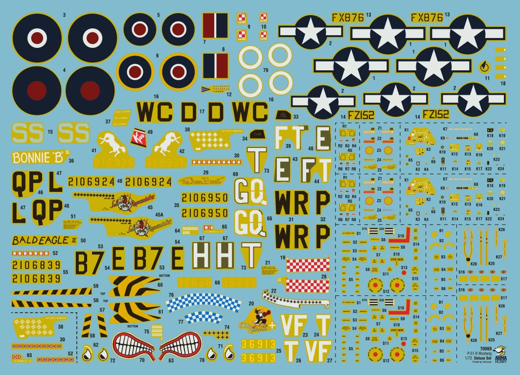 Arma Hobby 70069 P-51 B Mustang Deluxe Set 1/72 – zdjęcie 3