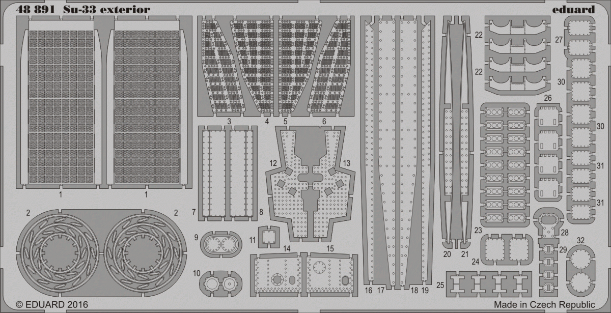 Eduard 48891 Su-33 exterior KINETIC MODEL 1/48
