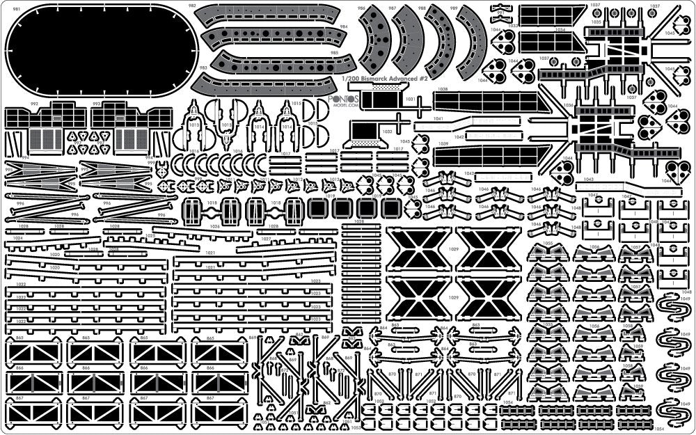 Pontos 21001F1 BISMARCK 1941 Advanced Add-on Set 1/200 – zdjęcie 7