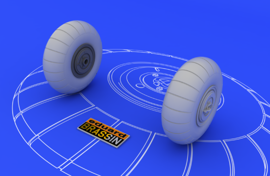 Eduard 648052 Bf 110 C/ D main undercarriage wheels 1/48 – zdjęcie 2